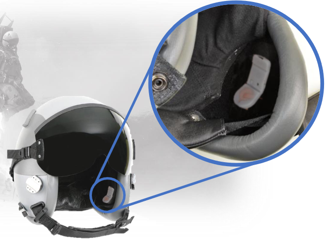 Biodynamic acceleration sensor system and where it's inserted into a flight helmet